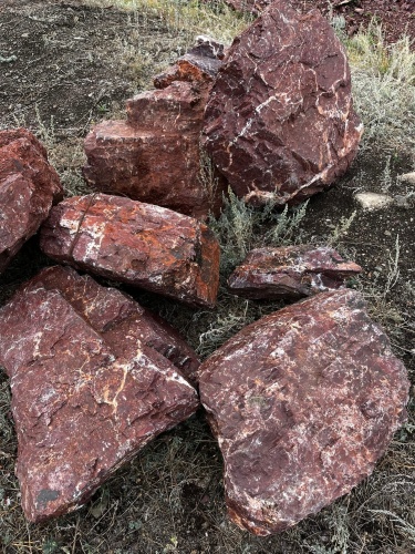 Ландшафтные глыбы красно-фиолетовые 200-1000 килограмм купить в Егорьевске