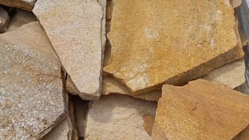 Плитняк златолит жёлтый для цоколя купить в Егорьевске