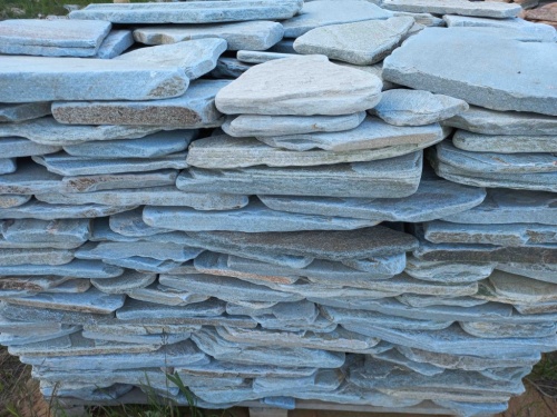 Плитняк златолит зелёный галтованный для цоколя купить в Егорьевске